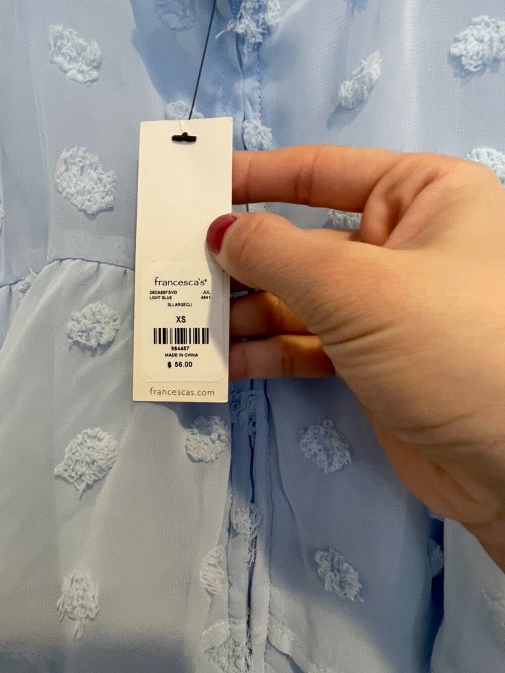 Light Blue Mini Dress - Picture 2 of 6